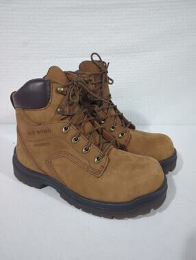 Red Wing Shoes Women's King Toe Waterproof Safety Toe Work Boots Brown 7 READ